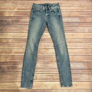 G Star Raw 3301 Contour High Skinny Jeans High Rise Light Wash